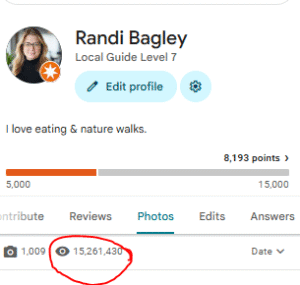 google local guide randi 15 million views