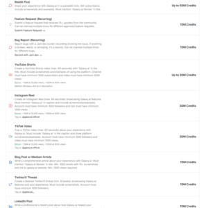 task rewards for AI credits Galaxy AI